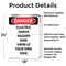 Signmission Electric Shock Hazard Risk Swim Danger Sign, Vinyl Decal, 18in W x 24in L, 2PK OS-2PACK-DS-D-1824-V-2542 - alternate 3